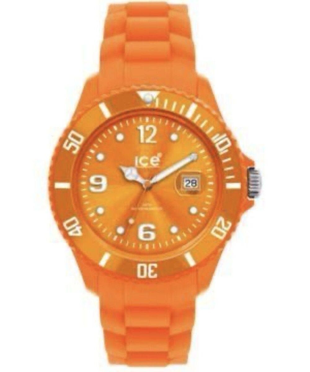 Ice Watch Sili Forever Orange 43mm Silicone Watch 101968 NOS OriginalBox